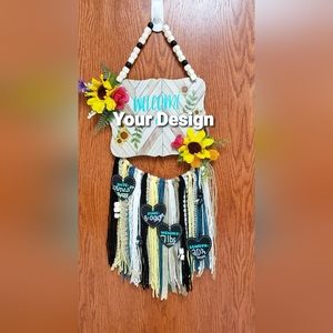 Custom Made to Order Birth Announcement Door Hanger